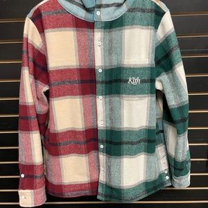 Kith Combo Plaid Flannel Hooded Shirt - Multi